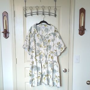 En Saison Green and Blue Floral Dress